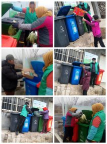 北宅街道垃圾分类督导员及环卫工人正常上岗