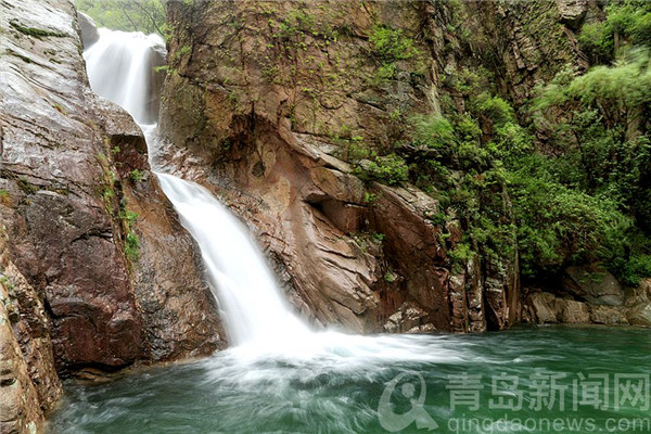 雨水充沛 崂山九水十八潭流水潺潺美景重现