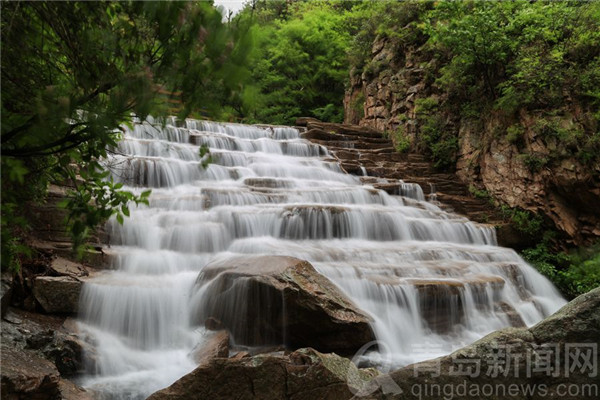 雨水充沛 崂山九水十八潭流水潺潺美景重现