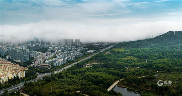 浮山“盖帽”，端午假日壮观景色再临青岛