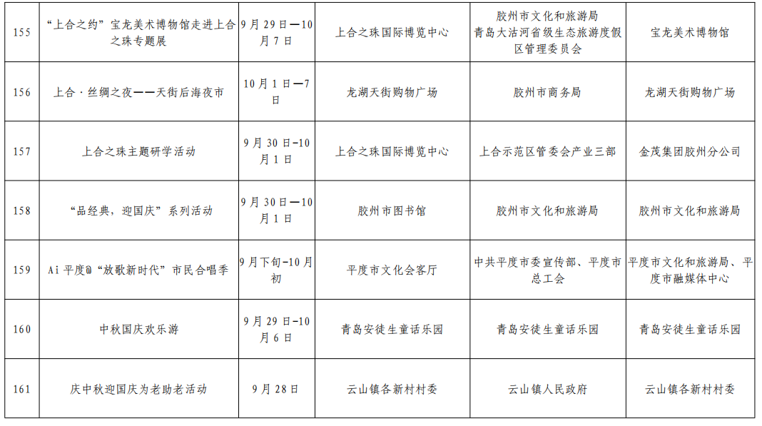 178项活动！2023青岛市中秋国庆期间文化文艺类活动演出汇总